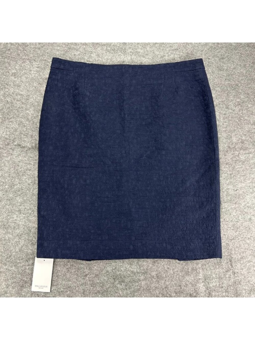 NWT M.M. LaFleur Cobble Hill 2.0 Skirt‎ Womens +1 Navy Blue Cotton Jacquard